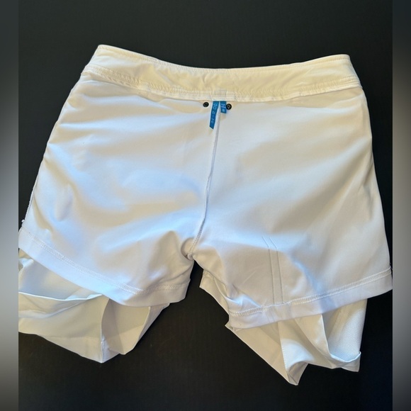 GG Blue white skirt skort w/zip pockets, 2 pleats & back split UPF30 + Sz-8. N18 - Picture 7 of 11